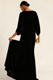 Black Velvet Mermaid Long Holiday Party Dress