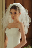 Ivory Short Tulle Bridal Veil