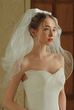 Ivory Short Tulle Bridal Veil
