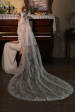 Ivory Lace 1 Tier Long Wedding Veil