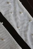 Tulle White Bridal Gloves with Pearls