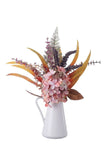Orange Artificial Flower Hand Holding Wedding Bouquet