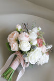 Hand Holding Candy Pink Wedding Bouquet