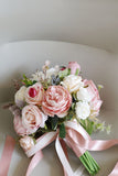 Candy Pink Hand Holding Artificial Flower Bridal Bouquet