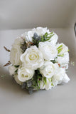 White Hand Holding Artificial Bridal Bouquet