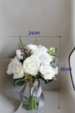 White Hand Holding Artificial Bridal Bouquet