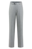 Light Grey Men's Striped Notched Lapel Suits