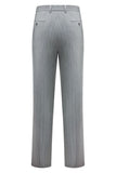 Light Grey Men's Striped Notched Lapel Suits