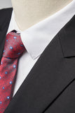 Double Breasted Black Slim Fit 2 Piece Men's Suits