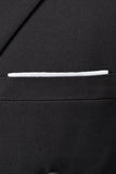 Double Breasted Black Slim Fit 2 Piece Men's Suits
