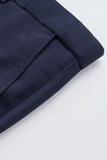 Peak Lapel Slim Fit Navy 2 Piece Men's Suits