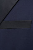 Peak Lapel Slim Fit Navy 2 Piece Men's Suits