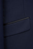 Peak Lapel Slim Fit Navy 2 Piece Men's Suits