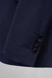 Peak Lapel Slim Fit Navy 2 Piece Men's Suits