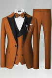 Peak Lapel Royal Blue Slim Fit 3 Piece Men's Prom Suits
