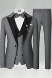 Peak Lapel Royal Blue Slim Fit 3 Piece Men's Prom Suits