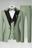 Peak Lapel Royal Blue Slim Fit 3 Piece Men's Prom Suits