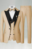 Peak Lapel Royal Blue Slim Fit 3 Piece Men's Prom Suits
