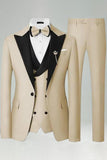 Peak Lapel Royal Blue Slim Fit 3 Piece Men's Prom Suits