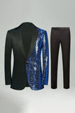 Golden Notched Lapel Sparkly 2 Pieces Men's Prom Suits