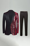 Golden Notched Lapel Sparkly 2 Pieces Men's Prom Suits