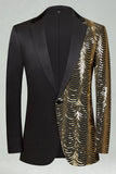 Golden Notched Lapel Sparkly 2 Pieces Men's Prom Suits