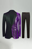 Golden Notched Lapel Sparkly 2 Pieces Men's Prom Suits