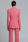 Coral Peak Lapel 2 Piece Double Breasted Business Suits