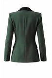 2 Piece Peak Lapel Dark Green Slim Fit Single Breasted Prom Suits