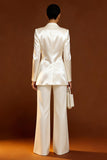 Ivory 2 Piece Shawl Lapel Single Breasted Business Suits