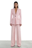 Light Pink 2 Piece Single Breasted Peak Lapel Prom Suits