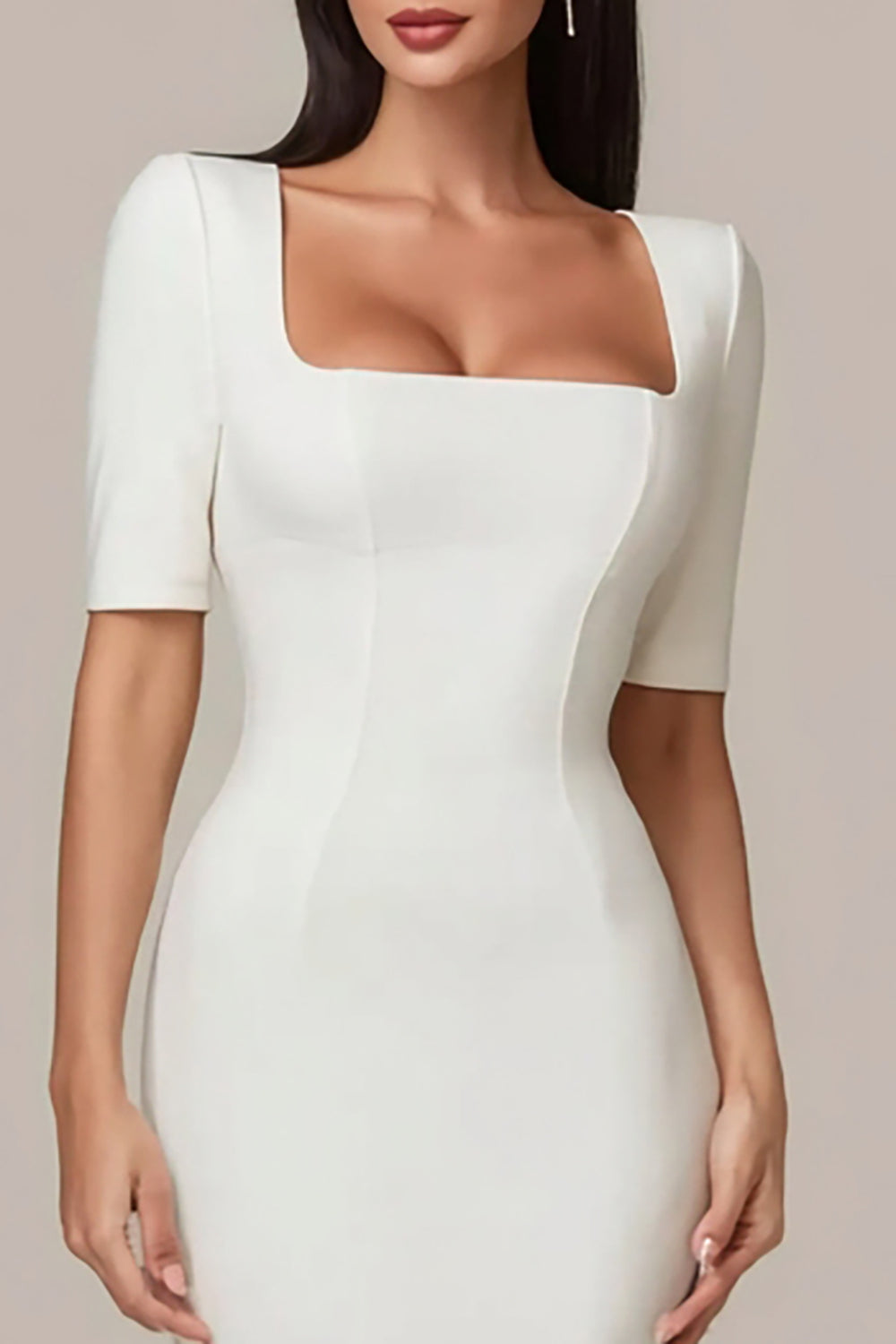 white bodycon dress uk Annabel Bodycon Maxi Dress White