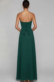 Emerald Green A Line Sweetheart Long Wedding Guest Dress