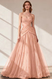 Black Sweetheart Ruched Tulle Ball Gown Prom Dress