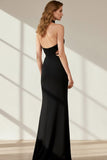 Black High Neck Mermaid Cut Out Long Formal Dress