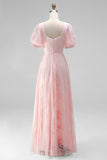 White Lace Square Neck A Line Long Wedding Reception Dress