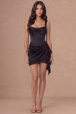 Ivory Thick Straps Bodycon Ruffled Corset Short Bridal Shower Dress