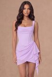Ivory Thick Straps Bodycon Ruffled Corset Short Bridal Shower Dress
