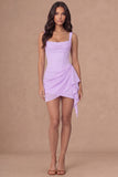 Ivory Thick Straps Bodycon Ruffled Corset Short Bridal Shower Dress
