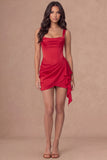 Ivory Thick Straps Bodycon Ruffled Corset Short Bridal Shower Dress