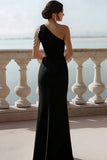 Sparkly English Rose Beaded Mermaid Ruched Maxi Bridesmaid Dress with Slit