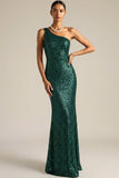 Dark Green Sparkly Sequin Mermaid Long Gala Dress