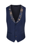Champagne Shawl Lapel Floral Men's Suits
