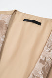 Champagne Shawl Lapel Floral Men's Suits