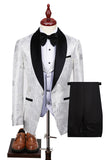 Champagne Shawl Lapel Floral Men's Suits
