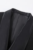 2-piece Black Shawl Lapel Double-Breasted Men's Suits