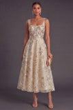 Sparkly Pink Sequined Corset A Line Floral Long Gala Dress