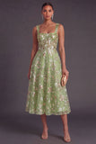 Sparkly Pink Sequined Corset A Line Floral Long Gala Dress