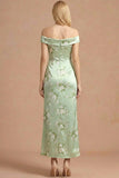 Dusty Sage Floral Satin Mermaid Maxi Bridesmaid Dress