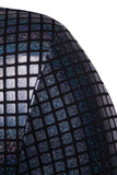 Single Breasted Black Metallic Grid Notched Lapel 2-Piece Men's Prom Suits